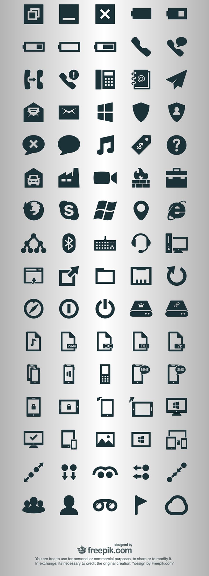 Colección de iconos de sistema operativo móvil en SVG y PNG