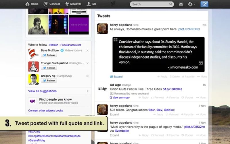 Pullquote: si usas Chrome y Twitter no te pierdas esta extensión