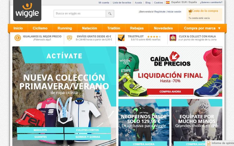 Wiggle: comercio online para amantes del deporte