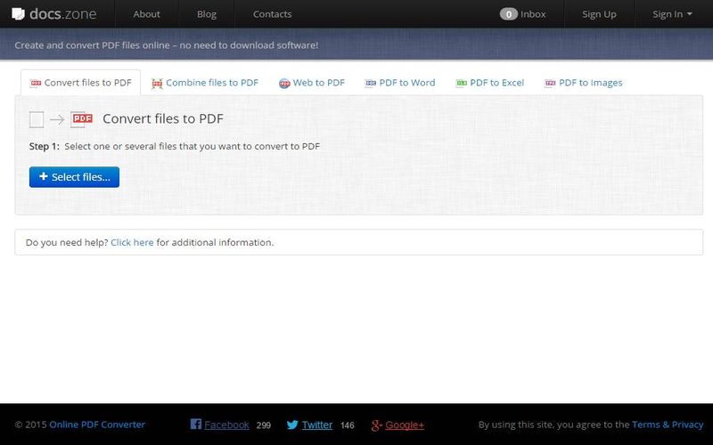 docs.zone: convierte, online y gratis, documentos a PDF y viceversa