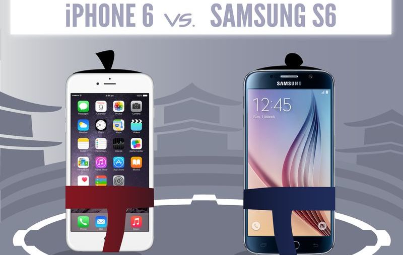 Infografía comparativa: iPhone 6 vs. Samsung S6
