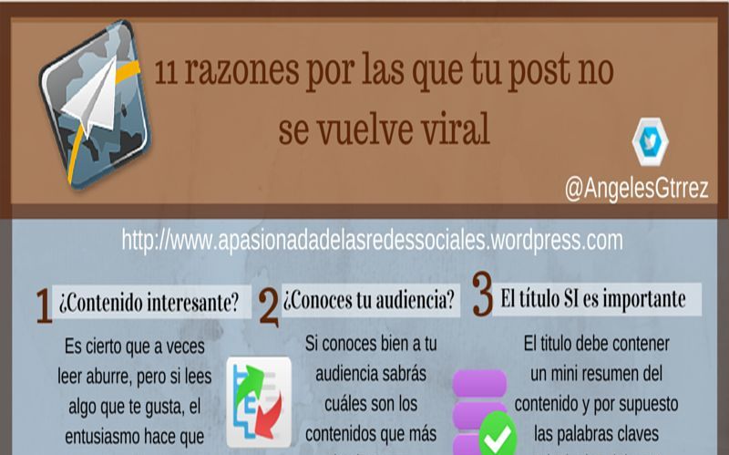 Los 11 motivos por los que tu post no se hace viral (infografía)