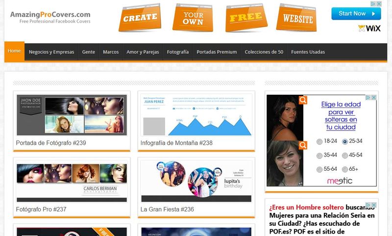 AmazingProCovers: imágenes gratis de portadas profesionales para Facebook