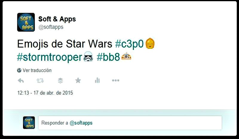 Inserta Emojis de Star Wars en tus tweets