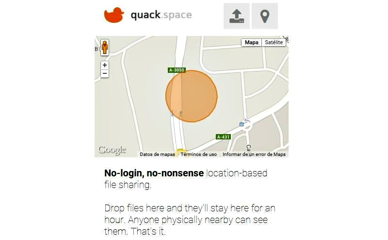 Quack.Space: solución para compartir archivos con personas próximas