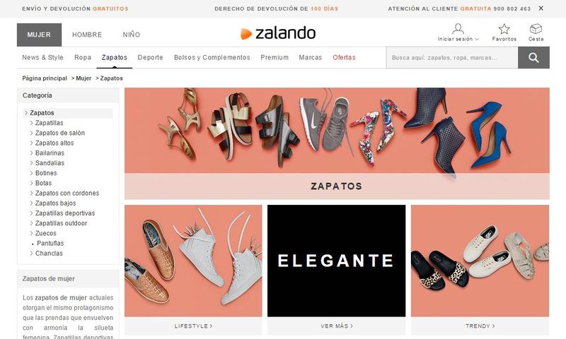 Dos sitios de online shopping para comprar calzado