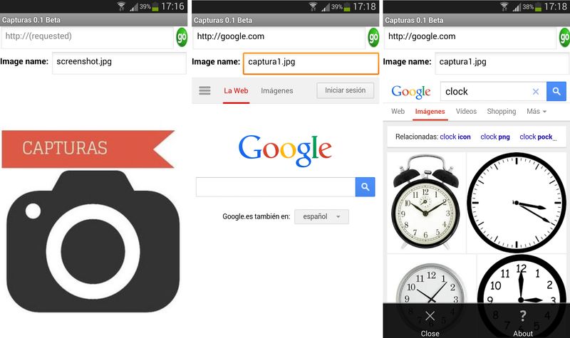 Capturas: app Android para tomar screenshots de páginas y blogs