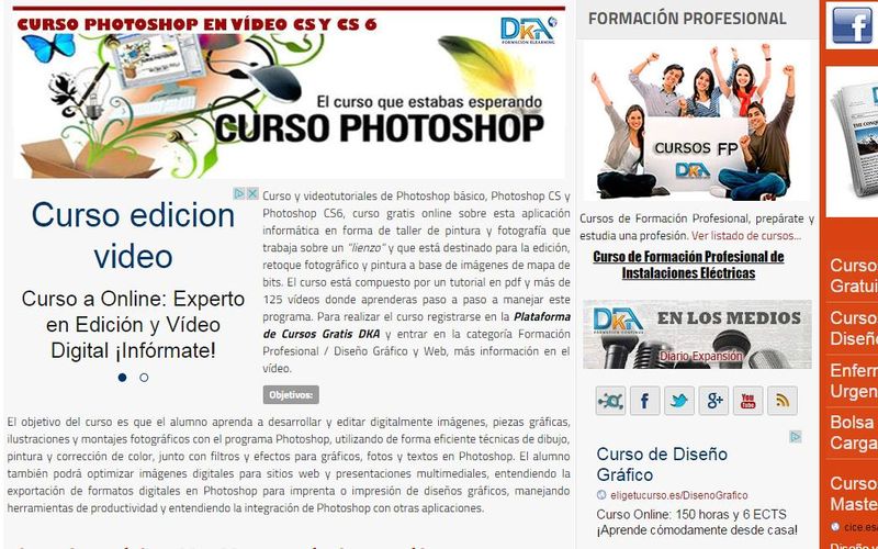 Curso gratuito de Photoshop CS y CS6 con más de 125 vídeos