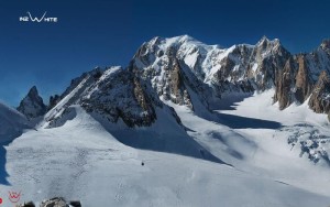 Fotografia panoramica del Mont Blanc