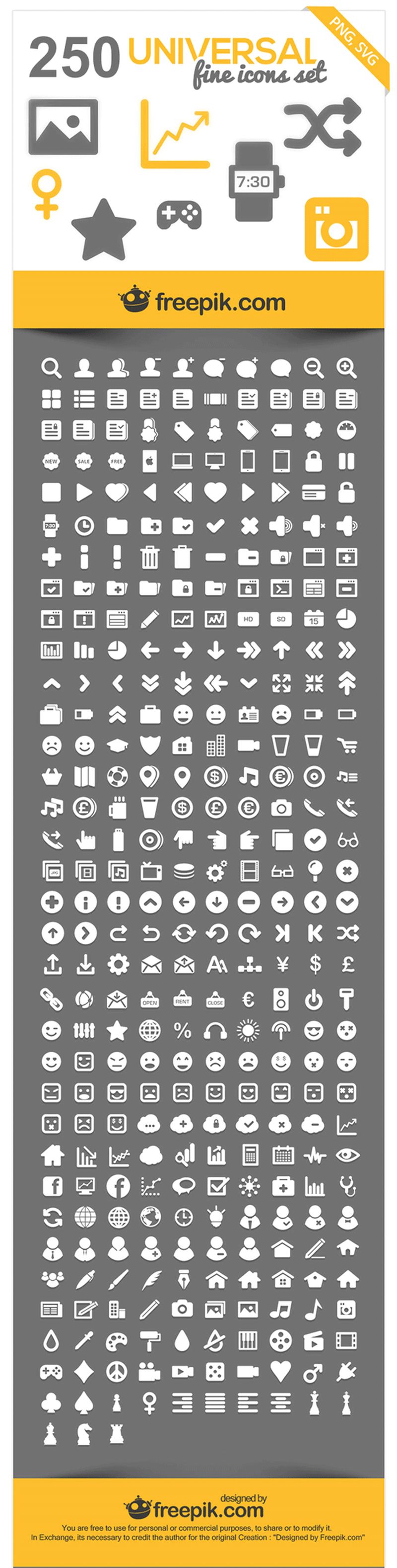 Free Universal Icons: enorme colección de iconos gratis de todas las temáticas