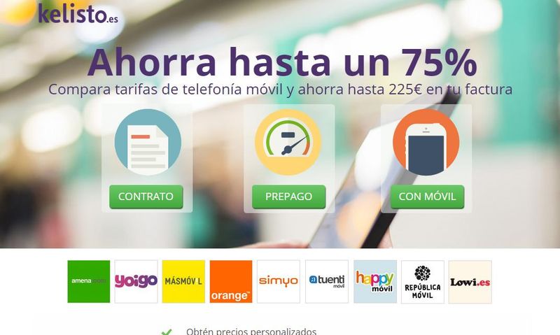 Encuentra las mejores ofertas de telefonía móvil en España con Kelisto