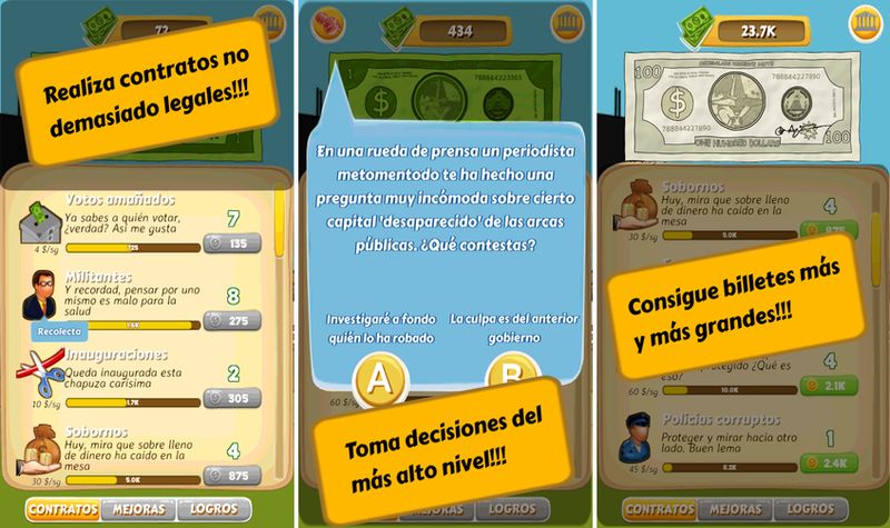 Alcalde Corrupto: juego móvil que nos sitúa en el papel de un político corrupto