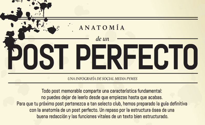 No te pierdas esta infografía: Anatomía de un post perfecto