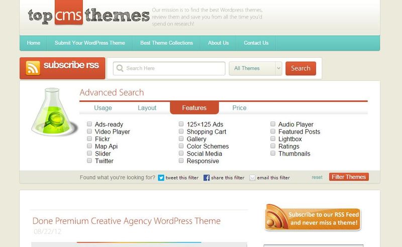 Top CMS Themes: enorme colección de temas para WordPress
