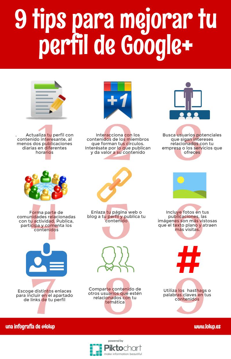 Mejora tu perfil de Google+ con estos 9 consejos (infografía)