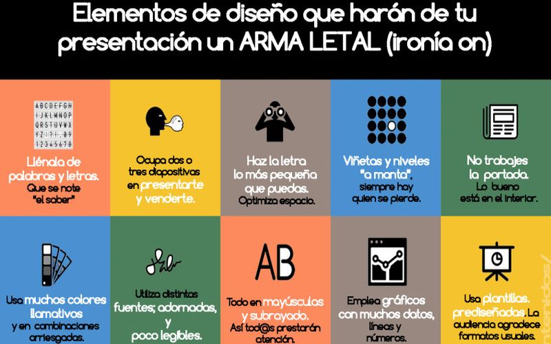 25 errores que puedes cometer para destrozar una presentación (infografía)