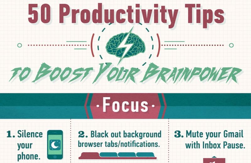 Mejora tu productividad con estos 50 consejos (infografía)