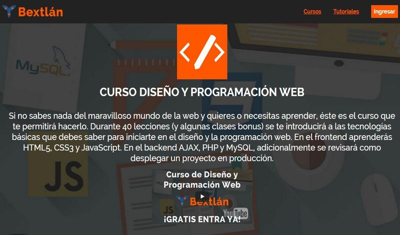 Curso gratis, y muy completo, de Diseño y Programación Web