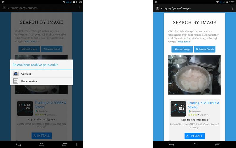 Google Reverse Image Search: web móvil para buscar por imágenes en Google  desde tu teléfono