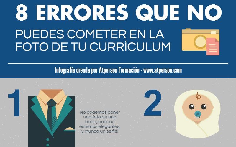 8 errores a evitar en tu foto del Currículum (infografía)