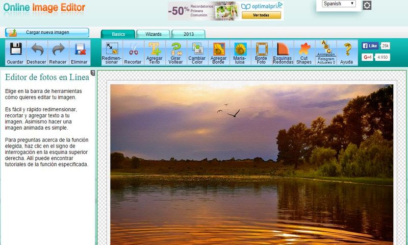 Online Image Editor: espectacular editor de imágenes gratuito
