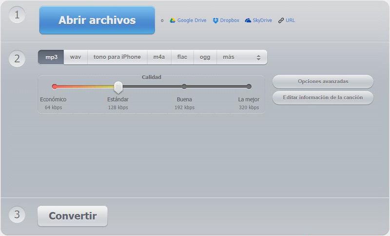 Conversor de audio online y gratuito