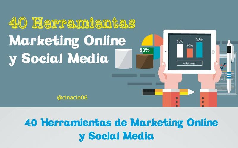 40 herramientas para Social Media y Marketing Online (infografía)