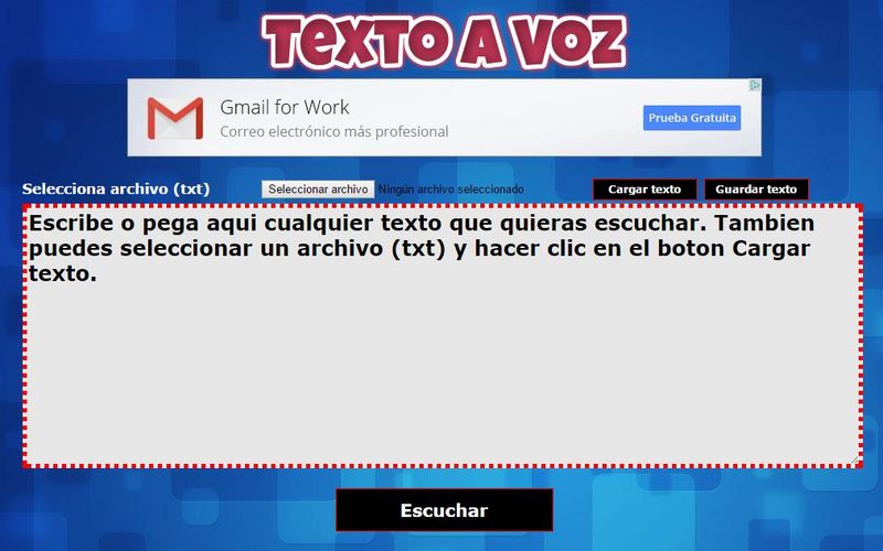 Texto a Voz: una web que te lee en voz alta cualquier texto