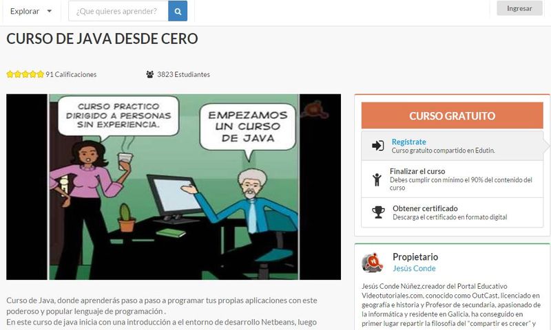 Curso de Java desde Cero para seguir online y gratis