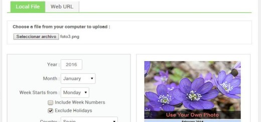 Utilidad web para crear tu Foto Calendario 2016