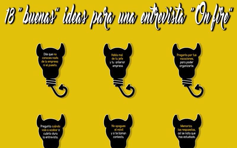 Entrevista de Trabajo: ni se te ocurra hacer esto (infografía)