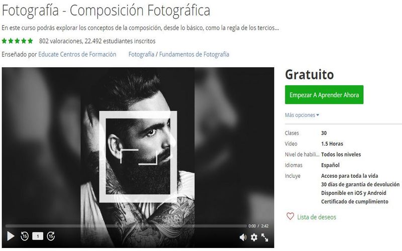 Curso gratuito de Composición Fotográfica