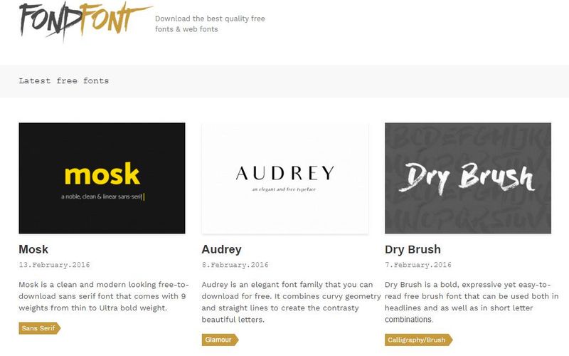 FondFont: tipografías gratuitas de calidad para descargar