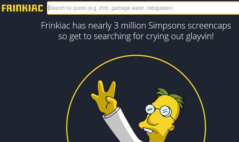 Frinkiac: buscador de escenas de Los Simpson