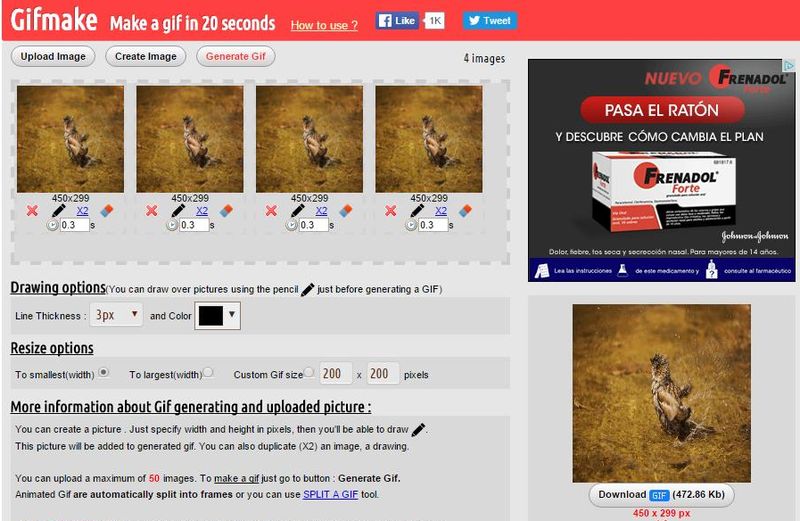 GifMake: genial herramienta web para crear GIF animados