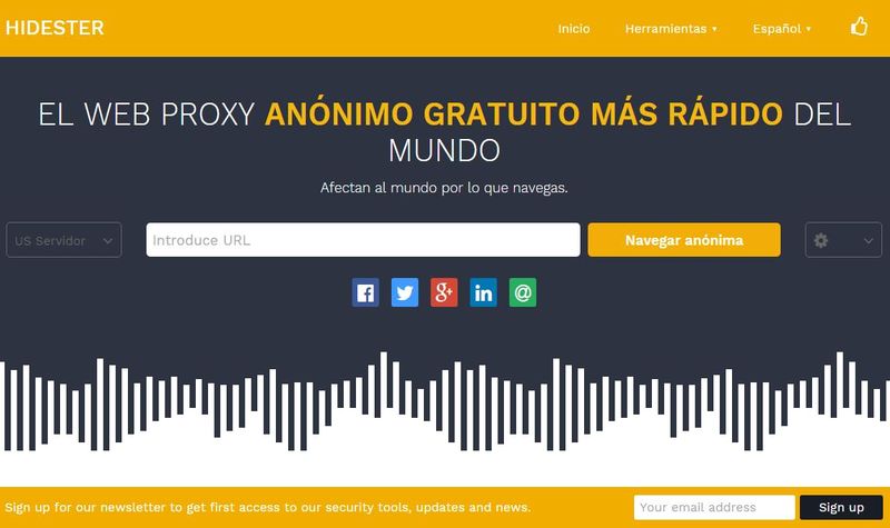 Hidester: navega de forma anónima y segura con este proxy gratuito