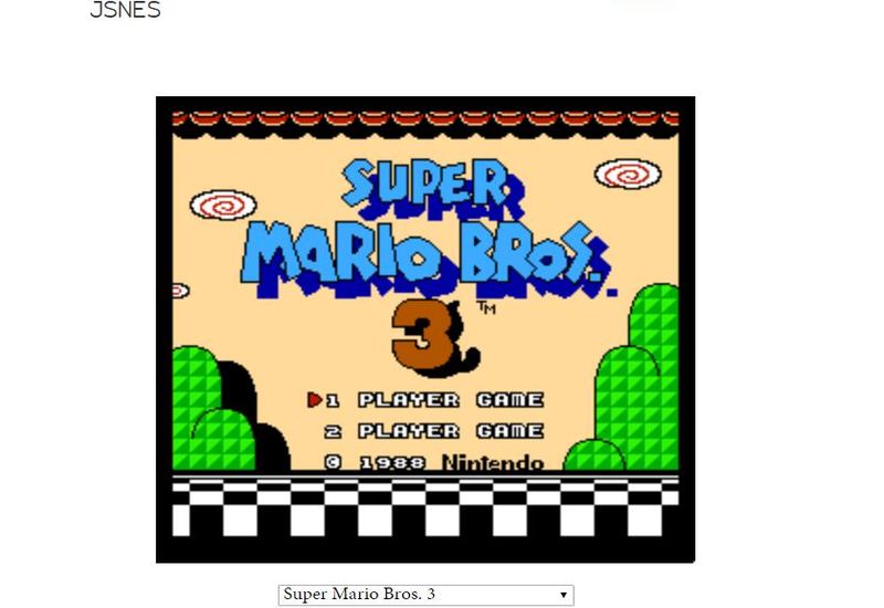 JSNES: emulador de la videoconsola NES en JavaScript