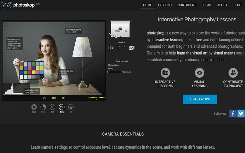 Photoskop: aprende fotografía con lecciones interactivas