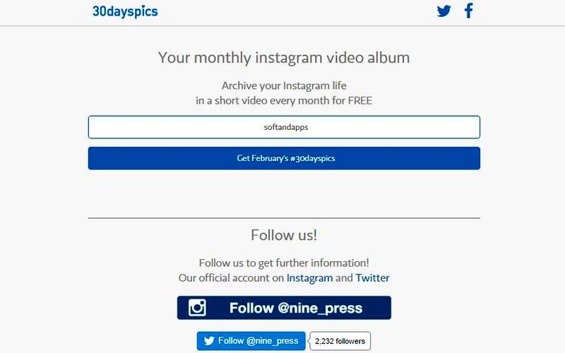 30dayspics: genera vídeos con tus fotos de Instagram del último mes
