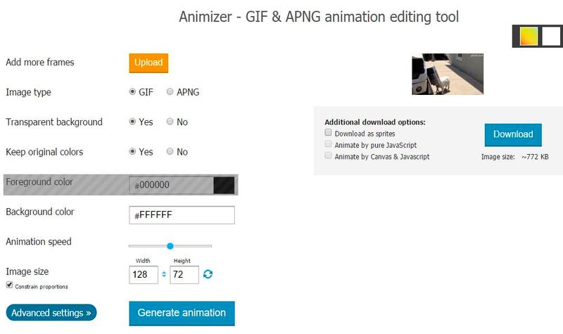 Animizer: 6 utilidades web para crear y editar animaciones GIF