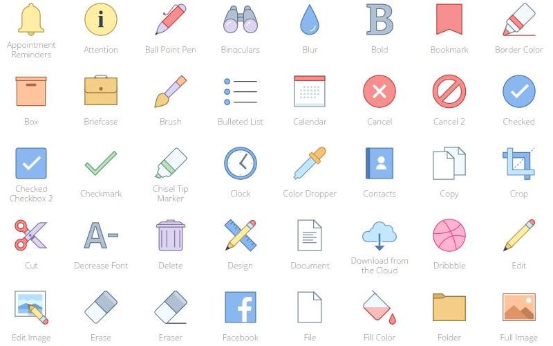Free Office Icons: colección de 100 iconos ofimáticos gratuitos