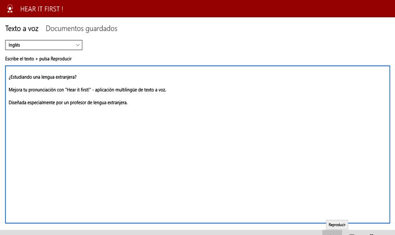 Hear it first: app para Windows 10 que convierte texto a voz