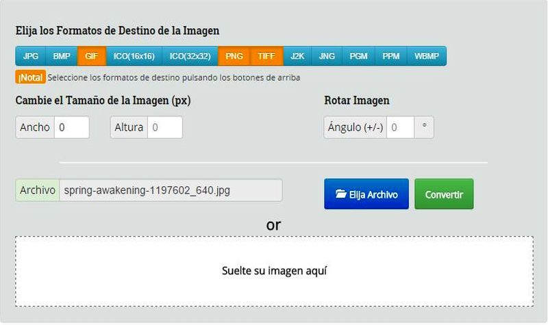 ImageConverter: utilidad web para redimensionar y convertir imágenes