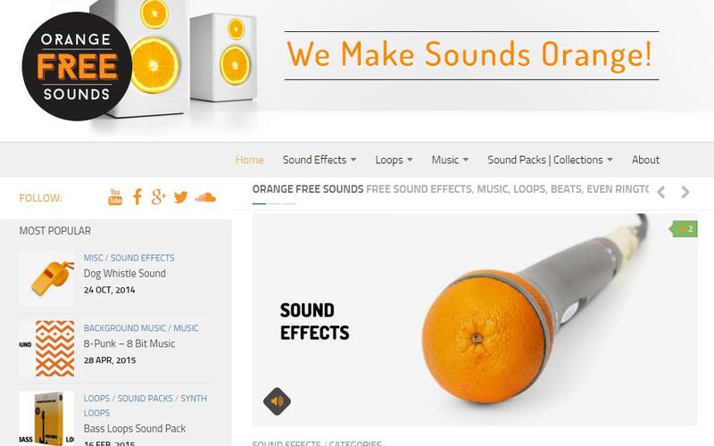 Orange Free Sounds: muchos sonidos gratuitos para descargar