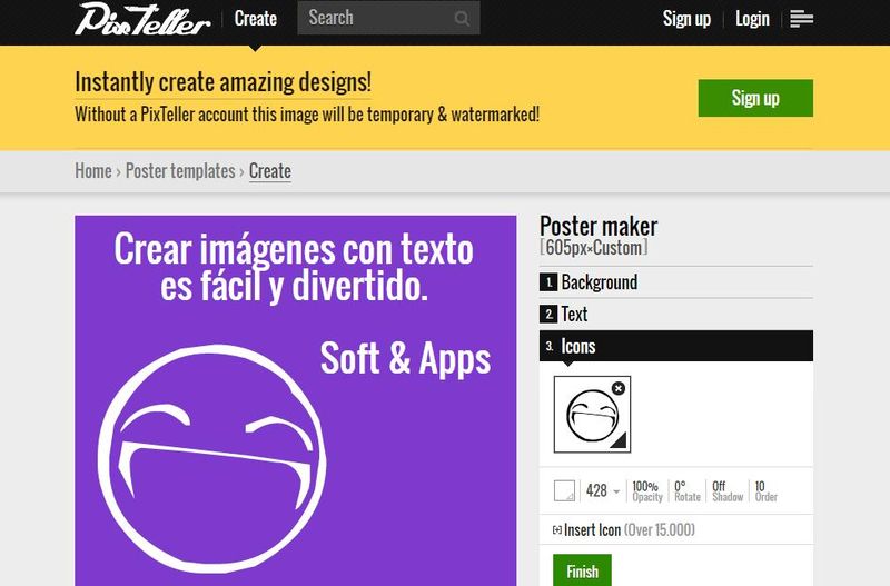 PixTeller: crea online todo tipo de imágenes con tus textos