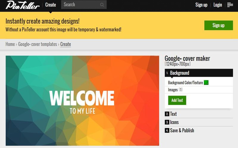 PixTeller: crea online todo tipo de imágenes con tus textos
