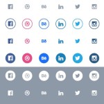 Social flat icons set: pack de bonitos iconos sociales gratuitos