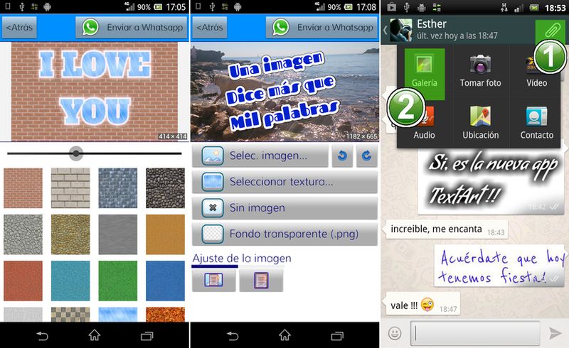 TextArt: crea bellos textos en tu Android y compártelos