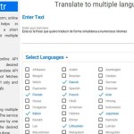 Translatr: sitio para traducir un texto simultáneamente a múltiples idiomas