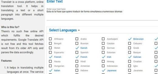 Translatr: sitio para traducir un texto simultáneamente a múltiples idiomas